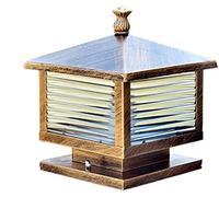 WQHPLMD Rustproof & Waterproof Post Lantern with Glass Shade - Garden Lighting