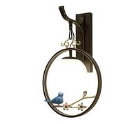 WQHPLMD Sconce Lamp Decoration - Elegant Chinese Artistic Wall Light with Glass Shade and Ceramic Bird Decorative Floor Lantern