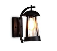 WQHPLMD Sconce Luminaire Antiquée Souterrain Protection Anti-Humidité Éclairage Extérieur LED Blanc Chaud S27 Gris Aluminium Souterrain