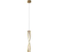 WQHPLMD Spiral Luxury Crystal Pendant Light Gold Dimmable LED Staircase Chandelier Black Ceiling Hanging Lamp for Dining Room Home Decor Bedroom Living Room Suspended Light Fixture