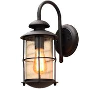 WQHPLMD Spotlight Geometric Lantern Minimalist Down Wall Black IP44 Garden Lamp Retro Metal Glows