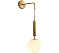 WQHPLMD Spotlight Lamp avec Style Art Nouveau, Éclairage de Mur en Cuirassé Verre - Dôme en Cuivre pour Lumière Intérieure Chambre Salle à Manger