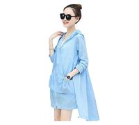 WQHPLMD Spring Summer Female Jacket Outwear Fashion Loose Casual Long Solid Hooded Thin Coat