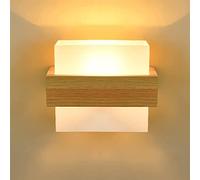 WQHPLMD Stylish Solid Wood Wall Light Oak Single Head Sconce for Living Room and Corridor