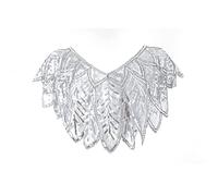 WQHPLMD Summer Beading Elegant Shawl Wrap Black Lace Bolero Women Short Cape Sequined Sparking Jacket Shrug (Color : D, Size : One Size)