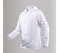 WQHPLMD Summer Outdoor Sun Protection Clothing Popular Skin Clothing Thin Waterproof Breathable Sun Protection Clothing Men's Sports (Color : White, Size : XX-Large)