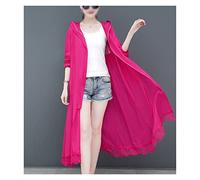WQHPLMD Summer Women's Long Lace Stitching Thin Coat Women
