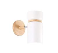 WQHPLMD Tableau de Chevet Chic LED avec Base en Bois Adaptateur E27 pour Chambre, Bureau ou Salon - Longue durée d'utilisation 50 000 Heures