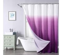 WQHPLMD Tissu de Rideaux Ombres, Rideaux de Douche de Salle de Bain en Polyester avec Crochets Gradient Purple Texturée, 36x72 Pouces