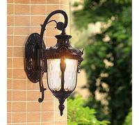 WQHPLMD Traditional Rustic Aluminum Wall Lantern with E27 Socket Outdoor Decorative Lamp