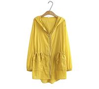 WQHPLMD Trench-Coat d'été Slim Taille de Veste pour Femmes à Capuche à Manches Longues à Manches Longues à Capuche (Couleur Noire-Bleu Exorcist1, Taille: Code XXXL)