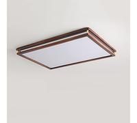 WQHPLMD Ultra-Thin Square Wooden 36w Flush Mount LED Ceiling Light Fixture Round Shape Bedroom LED Ceiling Lamp Variable Three-Color Lighting for Living Room Ceiling Lighting