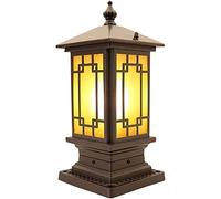 WQHPLMD Unique Post Lamp - High Transmittance Glass, Weather Resistant & Waterproof Aluminum Shade for Patio, Garden, Pathway, Yard