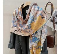 WQHPLMD Versatile Fashion Double-Sided Women's Silk Wool Scarf Silk Wool Large Square Scarf Shawl for Mother