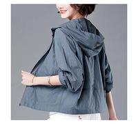 WQHPLMD Veste à Capuche d'automne d'été de Manteau Mince d'été