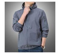 WQHPLMD Veste Mince Hommes d'été extérieur Rapide sèche-soi-Disant Veste de Protection des Hommes Femmes cagoulé des vêtements d'extérieur Sport Briseur de Vent