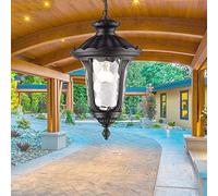 WQHPLMD Victorian Retro Black Exterior Ceiling Chandelier American Outdoor Villa Gazebo Grape Rack Farmhouse Gazebo Hanging Landscape Chandelier Hanging Lig