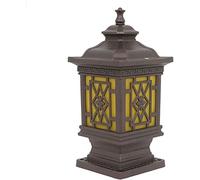 WQHPLMD Vintage Antique Post Light - Clear Glass Waterproof Decking Lamp for Garden and Patio