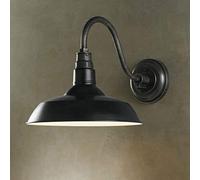 WQHPLMD Vintage Gooseneck Wall Sconce Lantern IP65 Rainproof Bronze Steel Dome Lampshade for Living Room and Bedroom