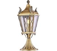 WQHPLMD Vintage Post Lantern for Exterior House Decoration: Bronze Finish Aluminum Lamp with IP54 Waterproofing and E27 Base - Perfect for Garden, Patio & Porch Lighting