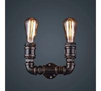 WQHPLMD Vintage Steampunk Industrial Wall Mount Light Sconce Lamp - Farmhouse Home Decor, Max 40W E27 Fixture for Living Room, Bar, Restaurant