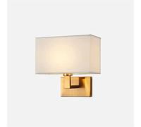 WQHPLMD Wall Sconce for Living Room, Bedroom, and Hotel: E27 Light Fixture with Fabric Lampshade