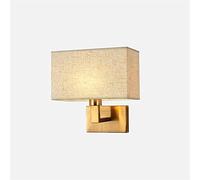 WQHPLMD Wall Sconce for Living Room, Bedroom, and Hotel: E27 Light Fixture with Fabric Lampshade