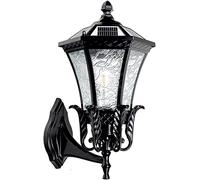 WQHPLMD Waterproof Solar Wall Lanterns Outdoor Light Fixtures - Elegant Garden Decor Sconce