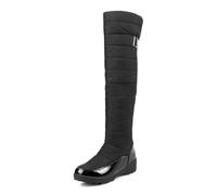 WQHPLMD Women's Boots Round Toe Flat Heel Snow Boots Winter Wedge Heel Over The Knee Boots Suitable for Daily Leisure Outdoor Sports