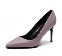 WQHPLMD Women's High Heel Dress Pointed Toe Pumps Shoes 8cm High Stiletto Heels Classic Closed Toe Dress Pumps Shoes Slip on Party Shoes Origin China