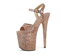 WQHPLMD Women's High Heel Sandals Stiletto Heels Platform Sandals, Open Toe Ankle Pumps Shoes for Party Event Night Dress Origin China