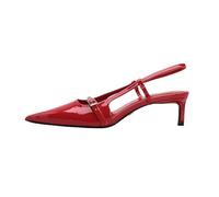 WQHPLMD Women's Kitten Heel Sandals Slingback Pointed Toe Slip-on Pumps Party Dress Shoes 4cm