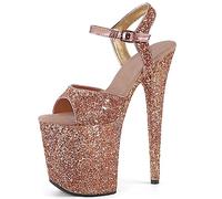 WQHPLMD Women's Platform Stiletto Heel Open Toe Pumps Soft Padded Insole for Women Dressy Pumps Sandals Ankle Strap