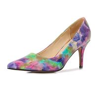 WQHPLMD Women's Pumps Color Pointy Slip on Stiletto Shoes Shallow Mouth Closed Toe High Heel Sandals Shoe Suitable for Dinner Dress Casual Career