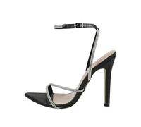 WQHPLMD Women's Stiletto Pearls Sandals Square Peep Toe Pumps Bride Wedding Party Dress Shoes 11cm