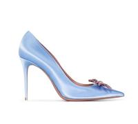 WQHPLMD Women's Stiletto Pointed Toe Rhinestones Pumps Slip on Clear Sandals for Party Wedding Dress Shoes8.5cm