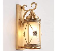 WQHPLMD Wrought Iron Black Outdoor Waterproof Garden Lamp