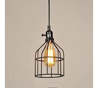 WQHPLMD Wrought Iron Chandelier Restaurant Chandelier Creative Bar Chandelier Minimalist Cafe Single Head Chandelier Wrought Iron Small Chandelier Industrial Wind Hanging Ligh