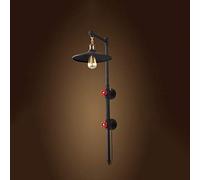 WQHPLMD Wrought Iron Wall Light with Adjustable Lampshade - American Country Style, E27/E26 LED/CFL Lighting Fixture