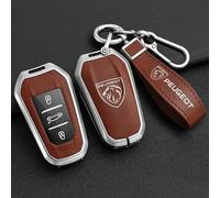 WQIUTT Voiture Coque clé pour Peugeot 208 308 408 508 2008 4008 5008 GT GTLine RCZ Rifter,Protection Boitier Cadre Clés Protege Télécommande Résistance Saleté Résistance l'usure Accessoires,D