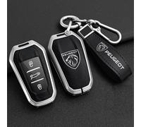 WQIUTT Voiture Coque clé pour Peugeot 208 308 408 508 2008 4008 5008 GT GTLine RCZ Rifter,Protection Boitier Cadre Clés Protege Télécommande Résistance Saleté Résistance l'usure Accessoires,A