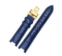 WQKISS Bracelet de montre rechange en cuir for homme et femme, avec encoche, 16 mm - 22(Blue G,20mm 11mm)