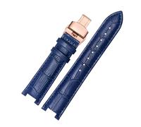 WQKISS Bracelet de montre rechange en cuir for homme et femme, avec encoche, 16 mm - 22(Blue Rg,20mm 12mm)