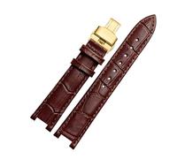 WQKISS Bracelet de montre rechange en cuir for homme et femme, avec encoche, 16 mm - 22(Brown G,18mm 9mm)