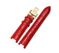 WQKISS Bracelet de montre rechange en cuir for homme et femme, avec encoche, 16 mm - 22(Red G,20mm 12mm)