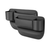 WQLTTFC Organisateur D'espace de Siège de Voiture pour Audi Q4 Sportback e-tron Concept 2019 2020 2021, 2 Pièces Cuir Organiseur Latéral pour Siège de Voiture Rangement,Black