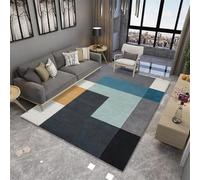 WQMMD décoration Salon Moderne Tapis déco Chambre ado Fille Grand Enfant Multicolor Pas Chers Ados 120X120CM Couloir canapé sûre et écologique antidéra
