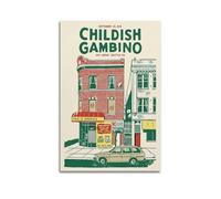 WQMP Childish Gambino Impression sur toile décorative style vintage avec musique et films sans cadre 60 x 90 cm