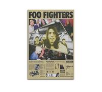 WQMP Impression sur toile de Dave Grohl Foo Fighters - Impression sur toile décorative pour salon, chambre à coucher - 30 x 45 cm - Style rétro