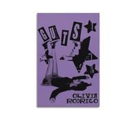 WQMP Olivia Rodrigo Poster mural sur toile esthétique - Motif musique et films vintage - Peinture décorative pour salon, chambre à coucher - 30 x 45 cm - Style sans cadre